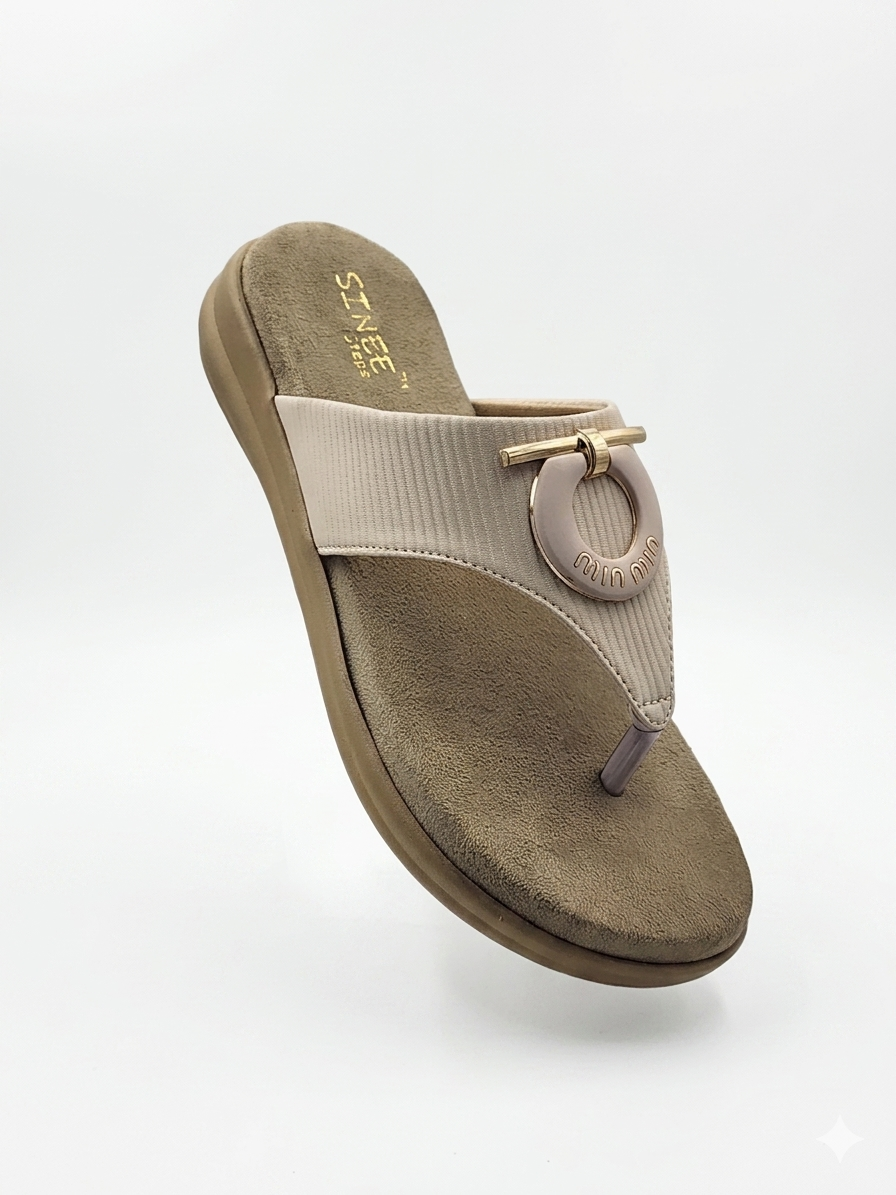 Women's Fashion Thong chapples | Lightweight Air Mix Sole Cushioned Daily Wear Flats