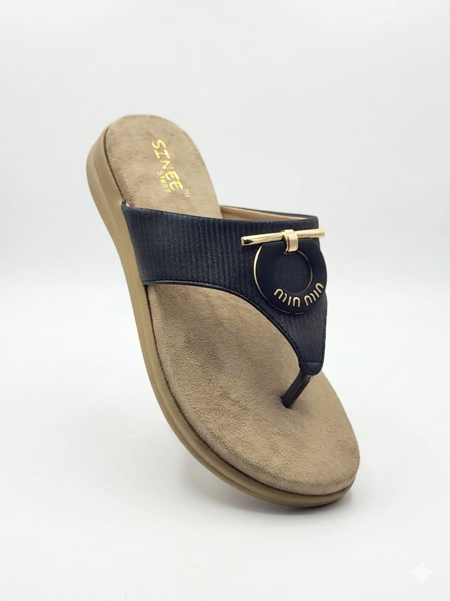 Women's Fashion Thong chapples | Lightweight Air Mix Sole Cushioned Daily Wear Flats