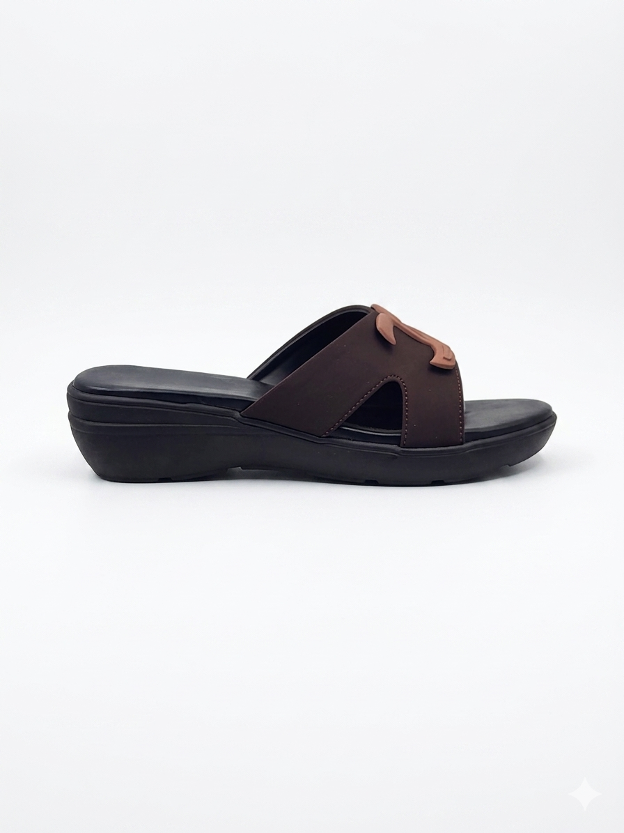 Women's Fashion Low Wedge chapples | Lightweight Air Mix Sole Stretch Lycra Comfort Mules