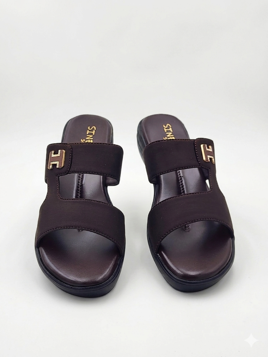 Women's Fashion Dual-Strap Slippers | Lightweight Air Mix Sole Stretch Lycra Comfort Mules