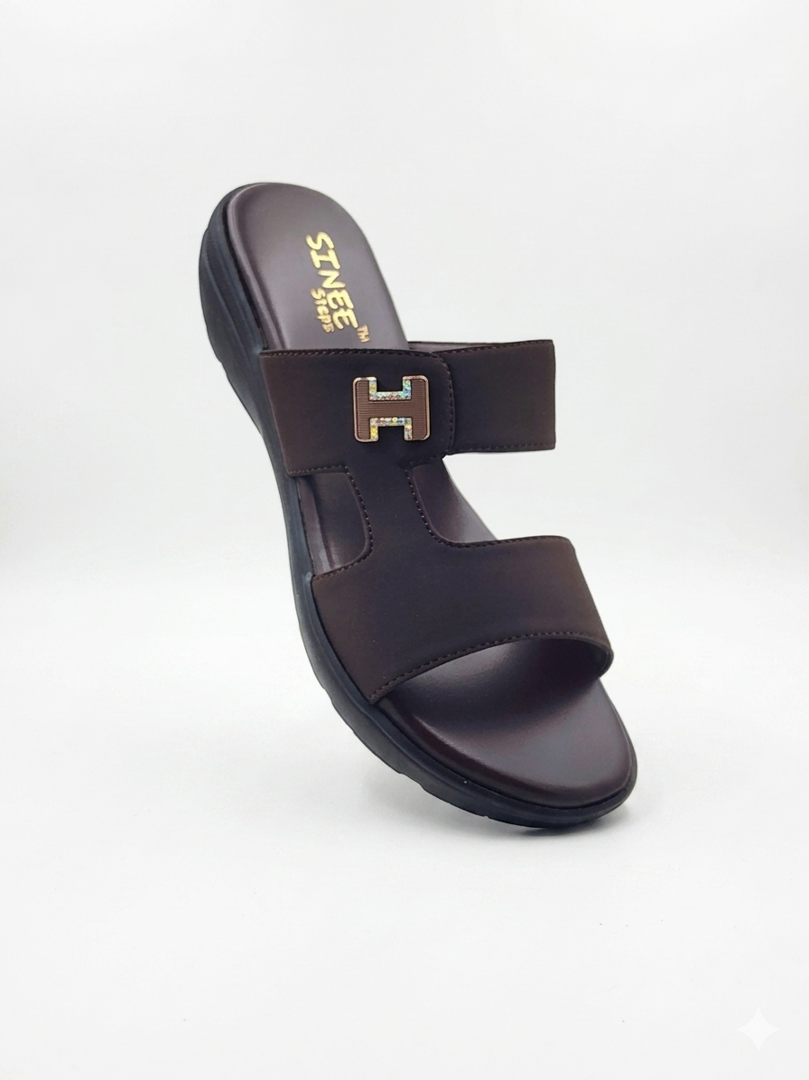 Women's Fashion Dual-Strap Slippers | Lightweight Air Mix Sole Stretch Lycra Comfort Mules