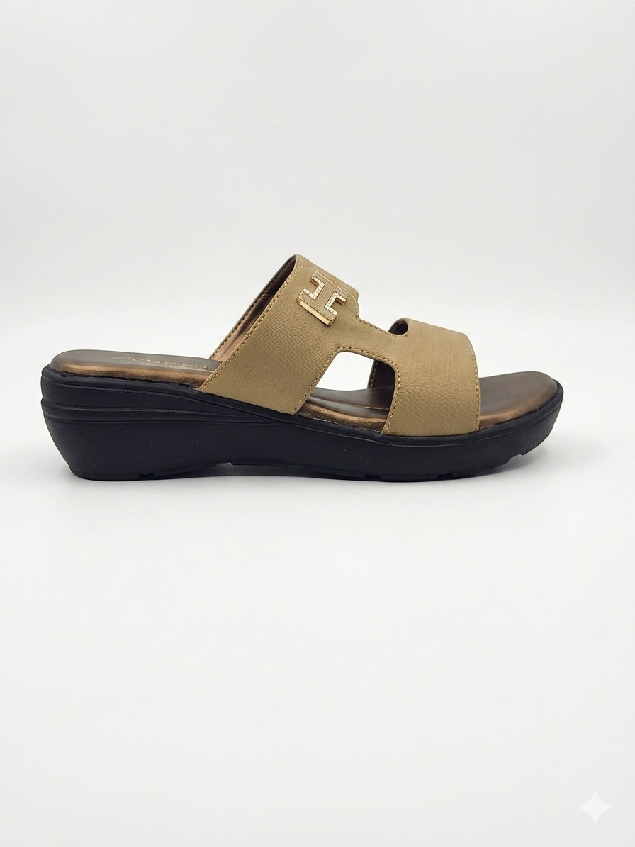 Women's Fashion Dual-Strap Slippers | Lightweight Air Mix Sole Stretch Lycra Comfort Mules