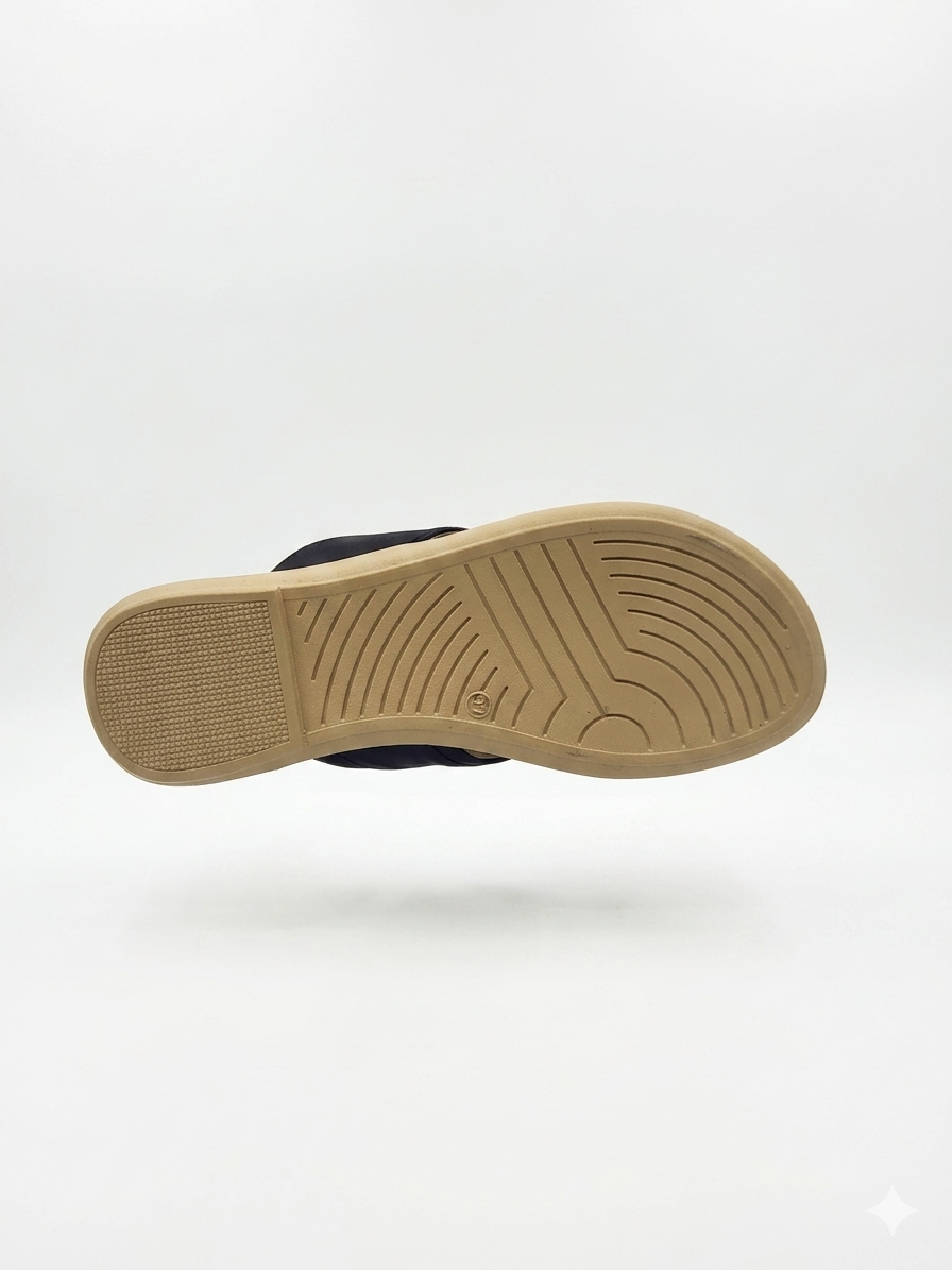 Women's Fashion Low Wedge chapples | Lightweight Air Mix Sole Stretch Lycra Daily Wear Mules