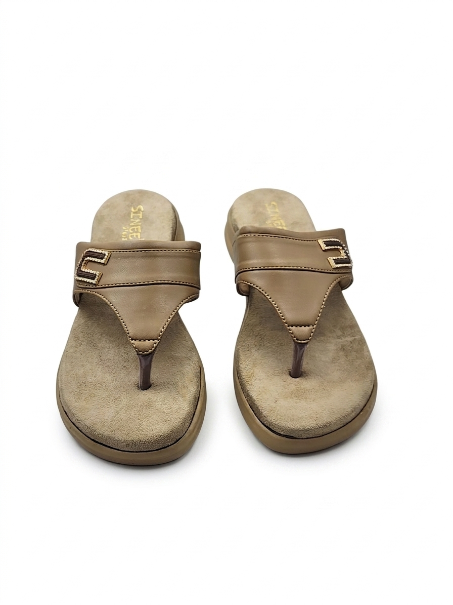 Women's Fashion Low Wedge chapples | Lightweight Air Mix Sole Stretch Lycra Comfort Mules
