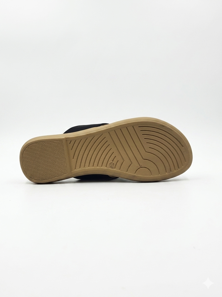 Women's Fashion Low Wedge chapples | Lightweight Air Mix Sole Stretch Lycra Comfort Mules