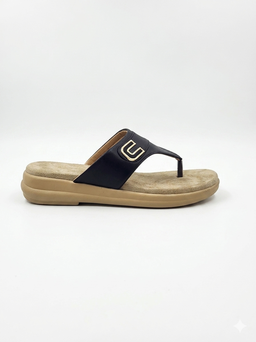 Women's Fashion Low Wedge chapples | Lightweight Air Mix Sole Stretch Lycra Comfort Mules
