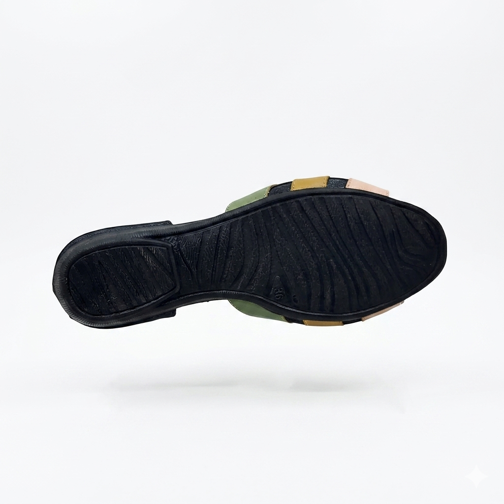 Women's Cushion Padding Peep-Toe Sandals | Dual-Texture Synthetic Upper with Elegant Cutouts & Lightweight Air-Mix Sole