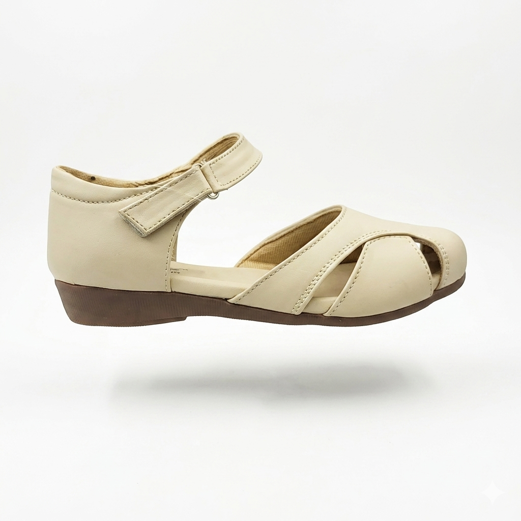 Women's Cushion Padding Fashion Sandals | Premium Synthetic Leather Upper with Air-Mix Comfort Sole & Adjustable Ankle Strap