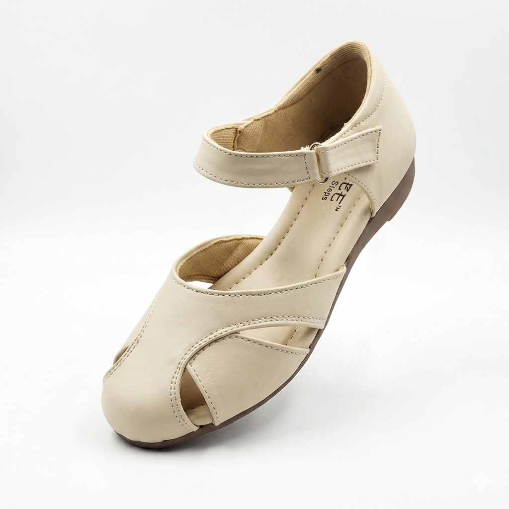 Women's Cushion Padding Fashion Sandals | Premium Synthetic Leather Upper with Air-Mix Comfort Sole & Adjustable Ankle Strap