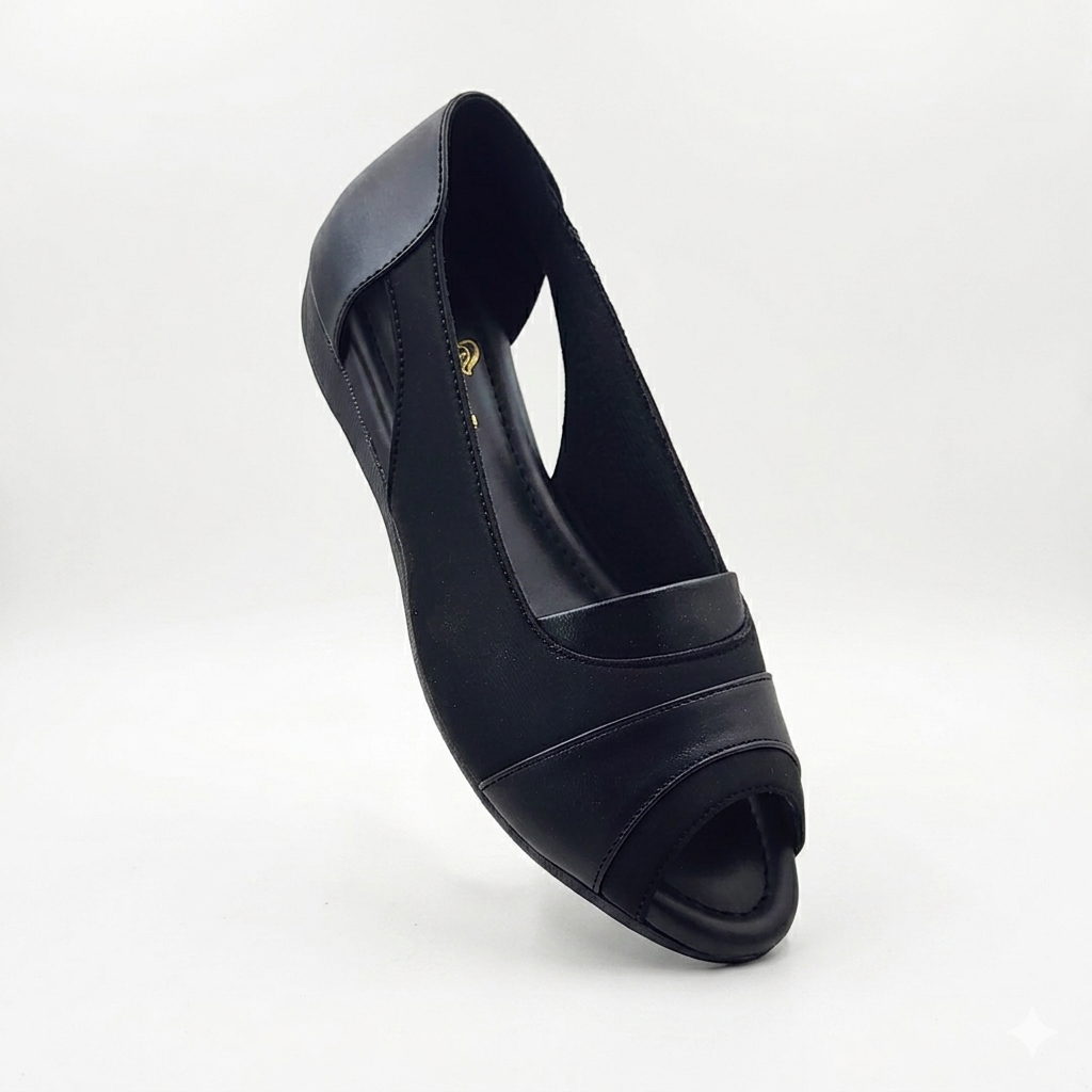 Women's Cushion Padding Peep-Toe Sandals | Dual-Texture Synthetic Upper with Elegant Cutouts & Lightweight Air-Mix Sole