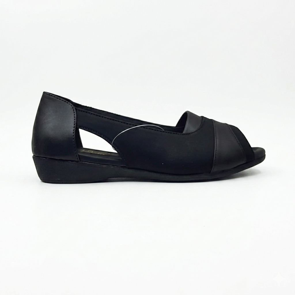 Women's Cushion Padding Peep-Toe Sandals | Dual-Texture Synthetic Upper with Elegant Cutouts & Lightweight Air-Mix Sole