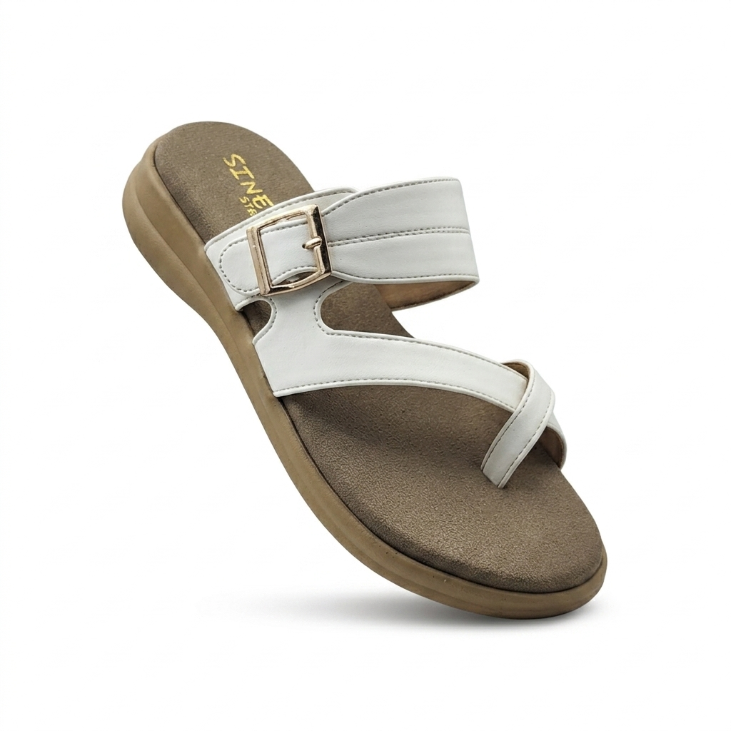 Women's Cushion Padding Comfort Sandals | Functional Buckle Strap Synthetic Upper with Ergonomic Air-Mix Sole