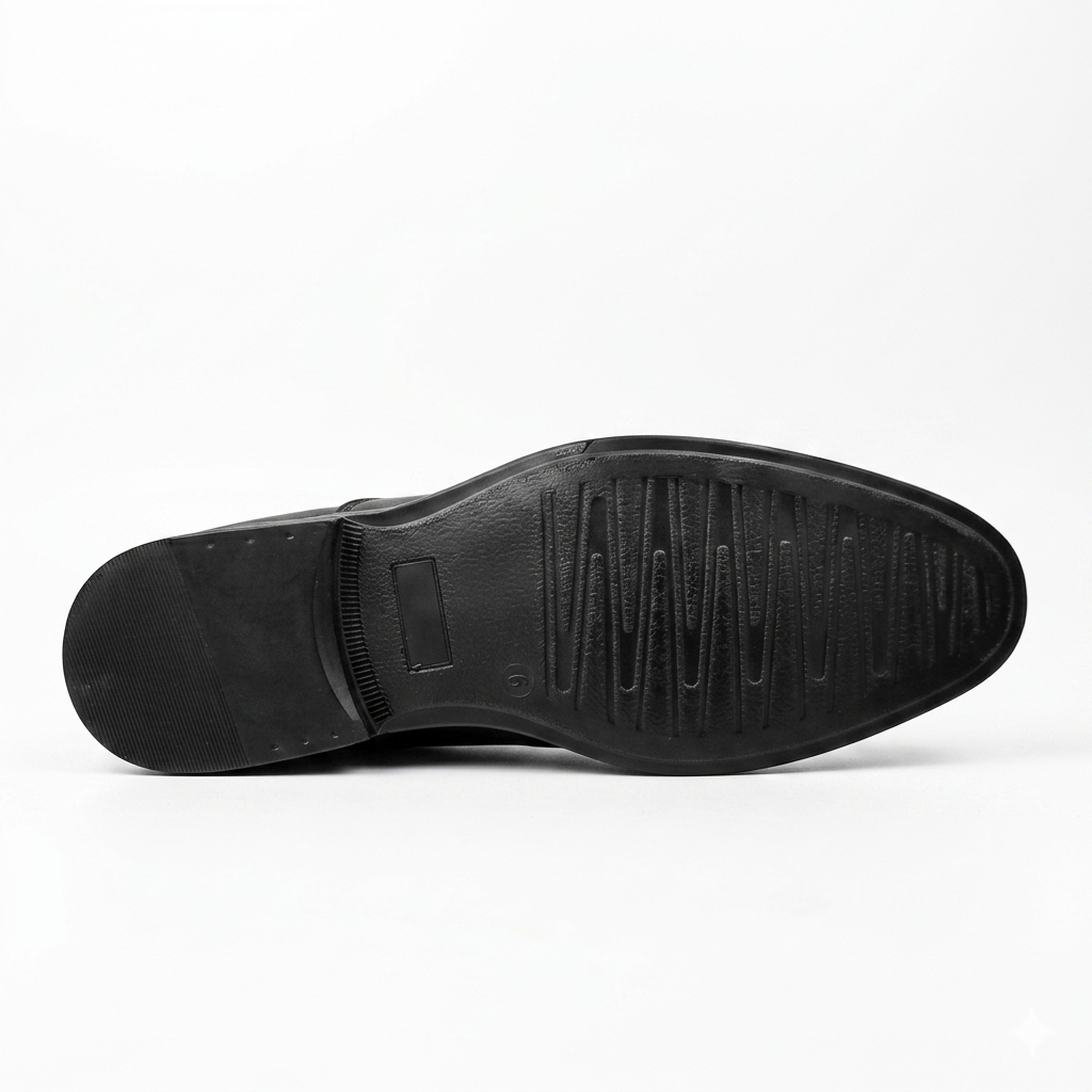 Men's Formal Slip-On Business Shoes with Synthetic Upper, Cushion Padding, and Durable PU Sole