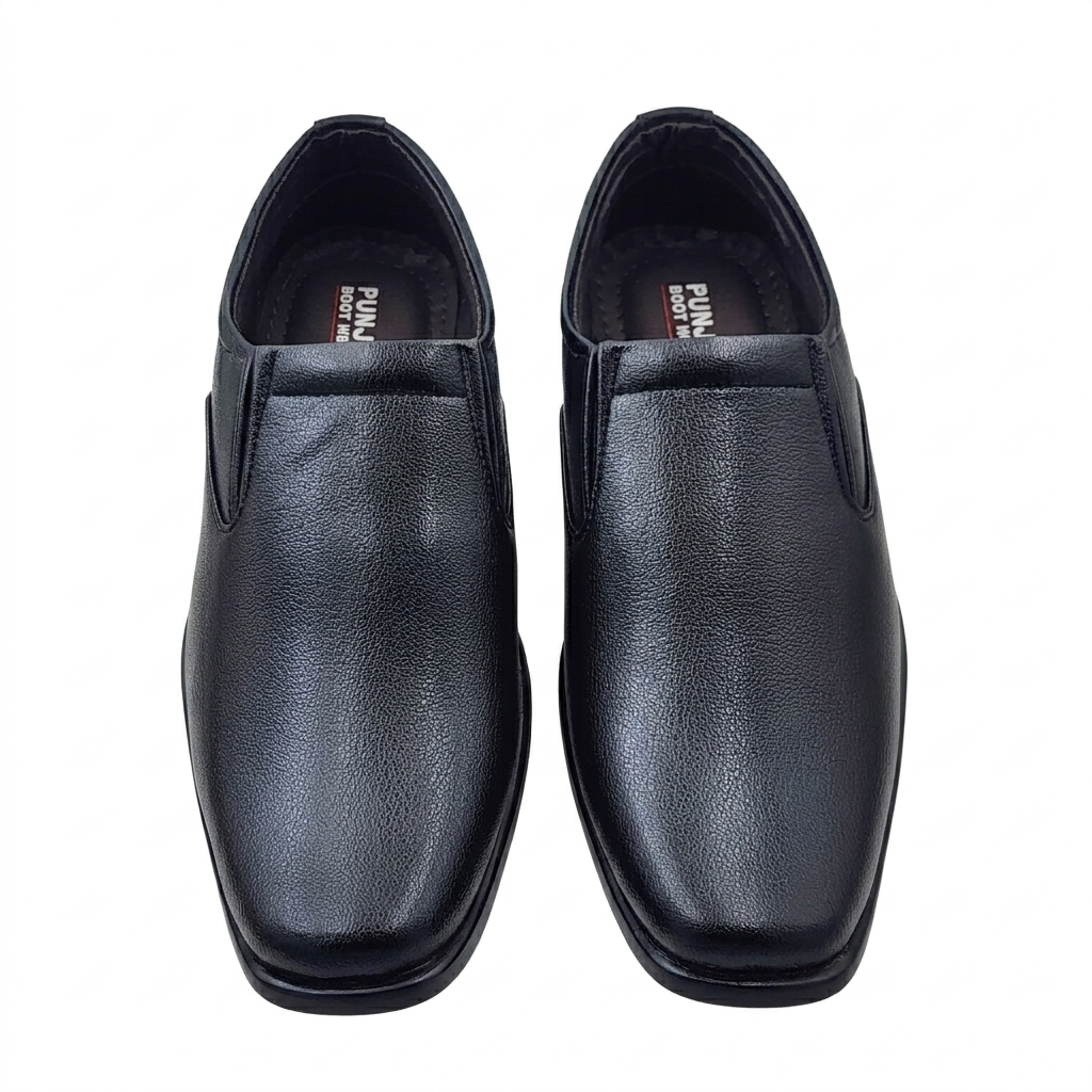 Men's Formal Slip-On Shoes with Synthetic Upper, Cushion Padding, and Durable PU Sole