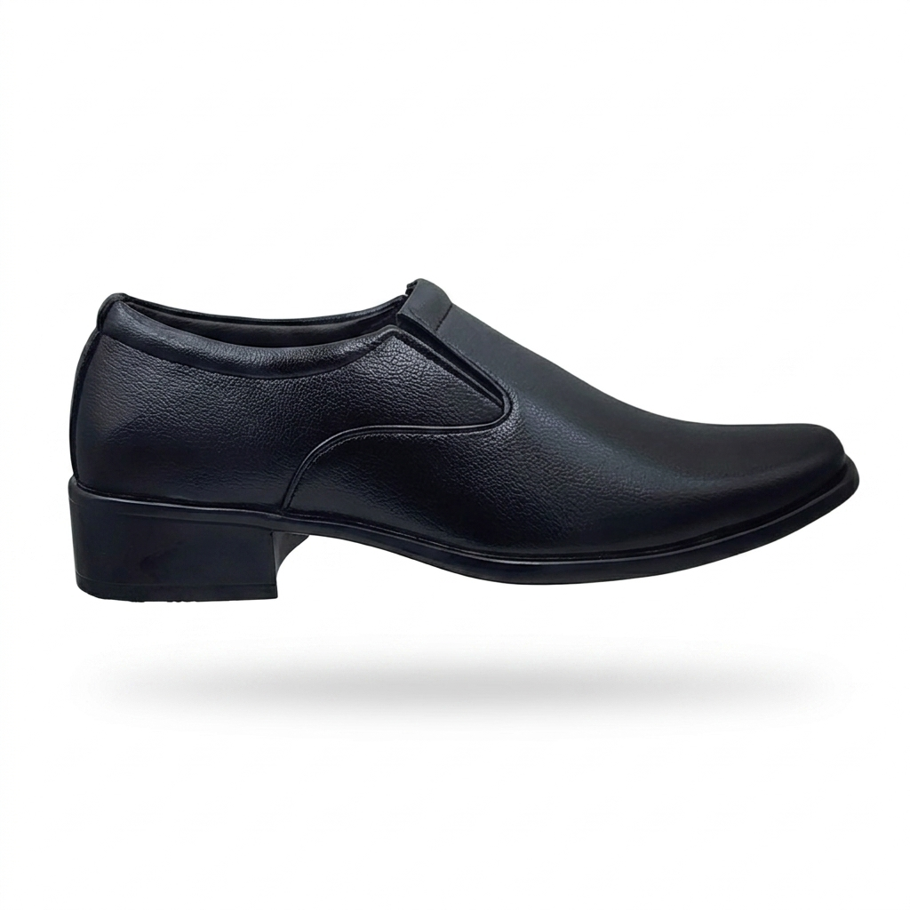 Men's Formal Slip-On Shoes with Synthetic Upper, Cushion Padding, and Durable PU Sole