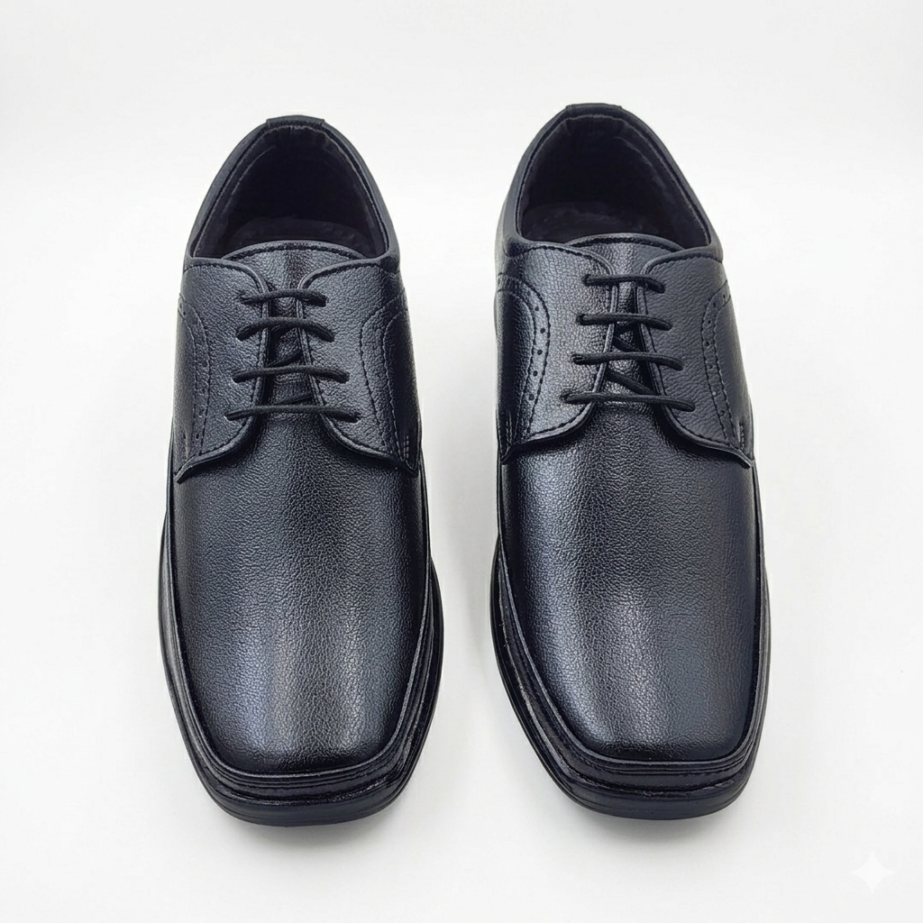 Classic Men's Derby Formal Shoes – Cushioned Comfort with PU Sole