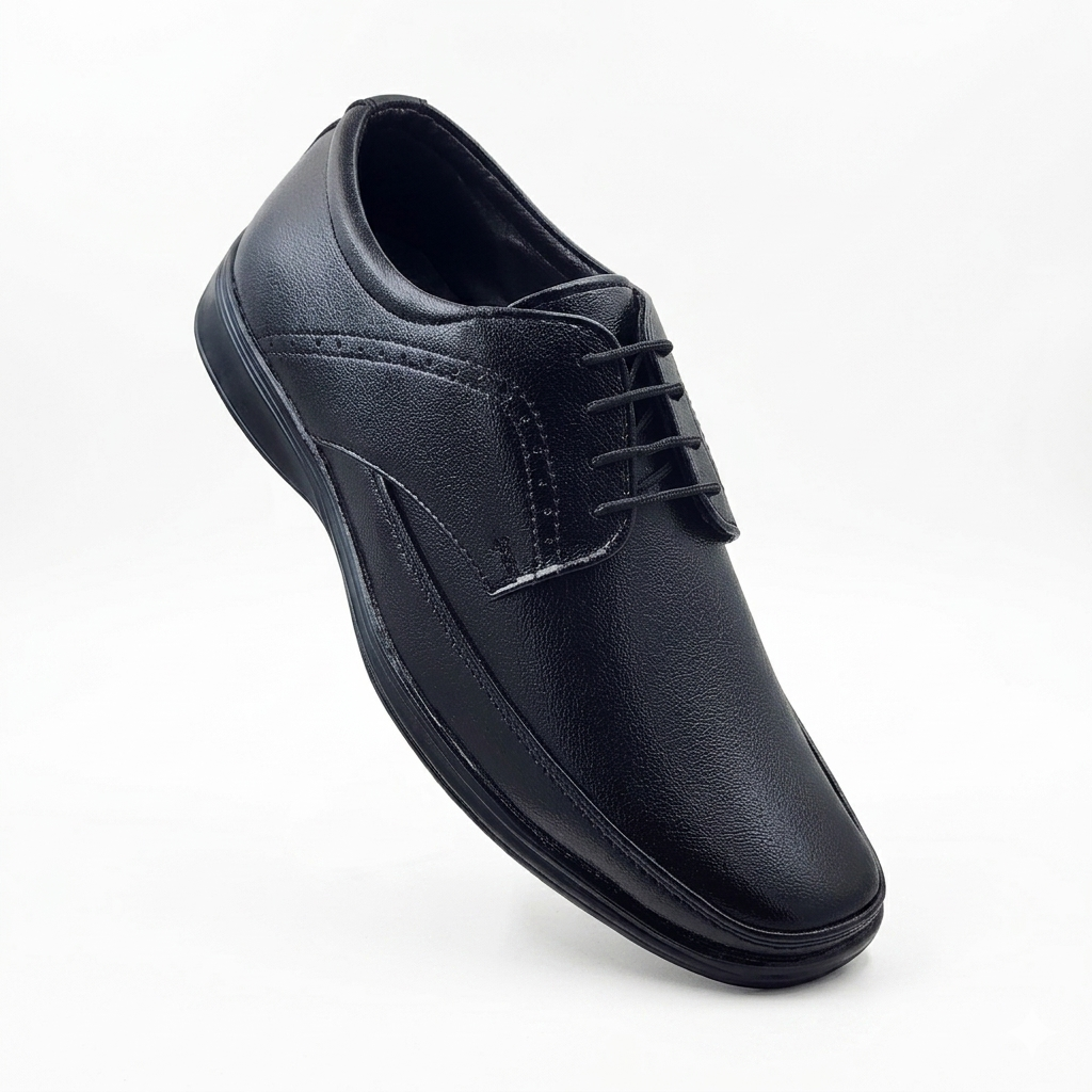 Classic Men's Derby Formal Shoes – Cushioned Comfort with PU Sole