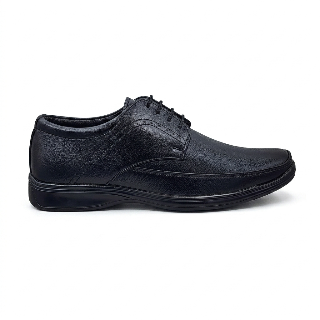 Classic Men's Derby Formal Shoes – Cushioned Comfort with PU Sole