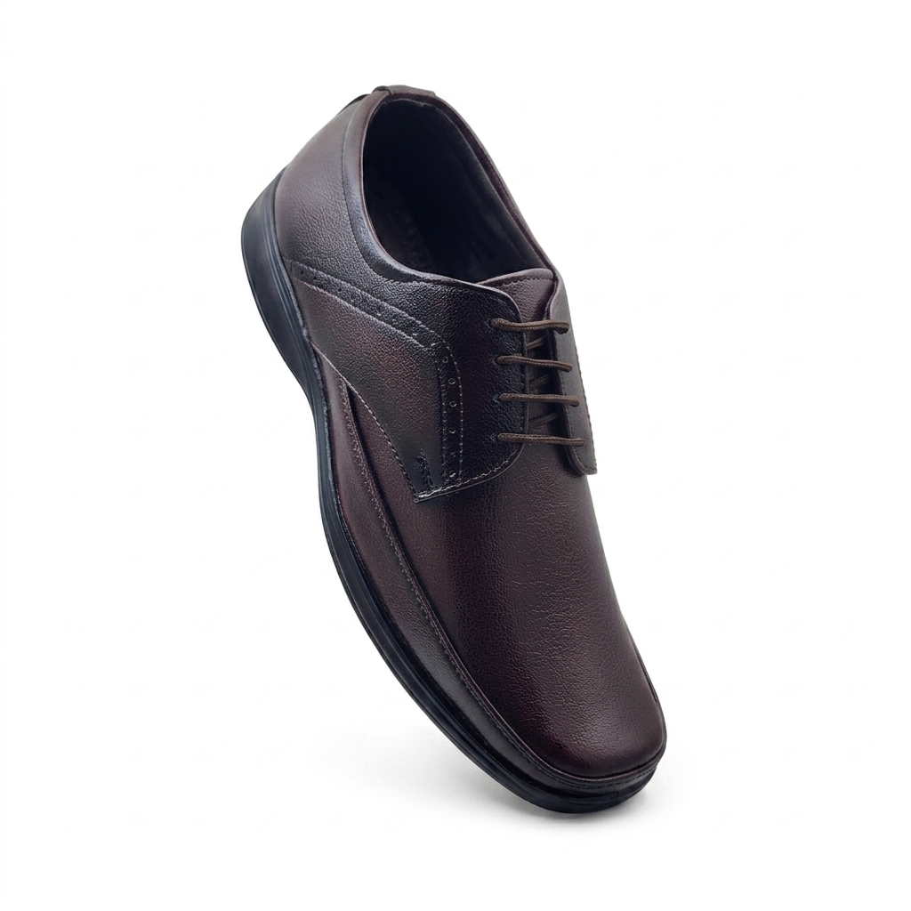 Classic Men's Derby Formal Shoes – Cushioned Comfort with PU Sole