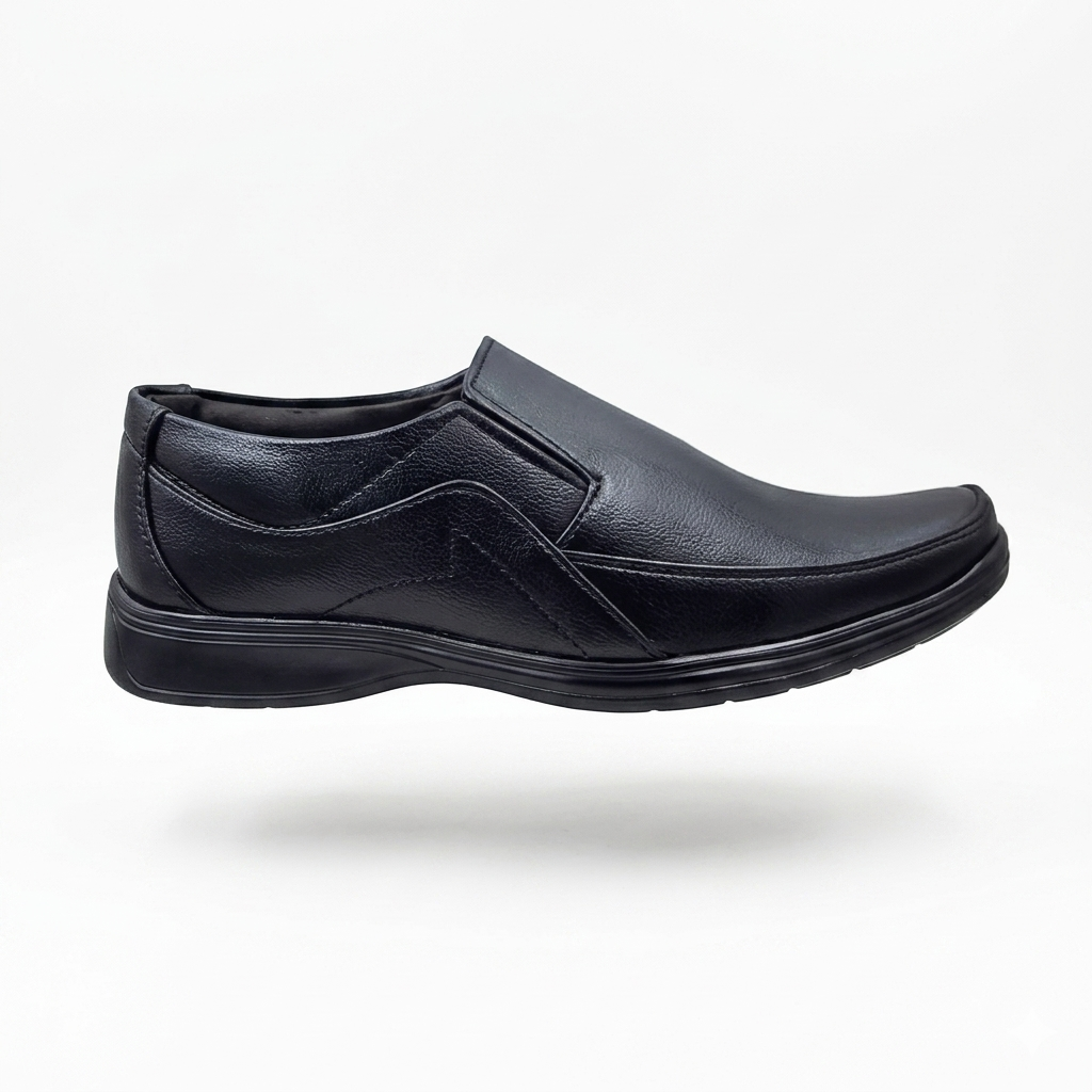 Classic Men's Formal Slip-On Shoes for Corporate Office, Business Meetings & Formal Events, Synthetic Upper, Cushion Padding, and PU Sole
