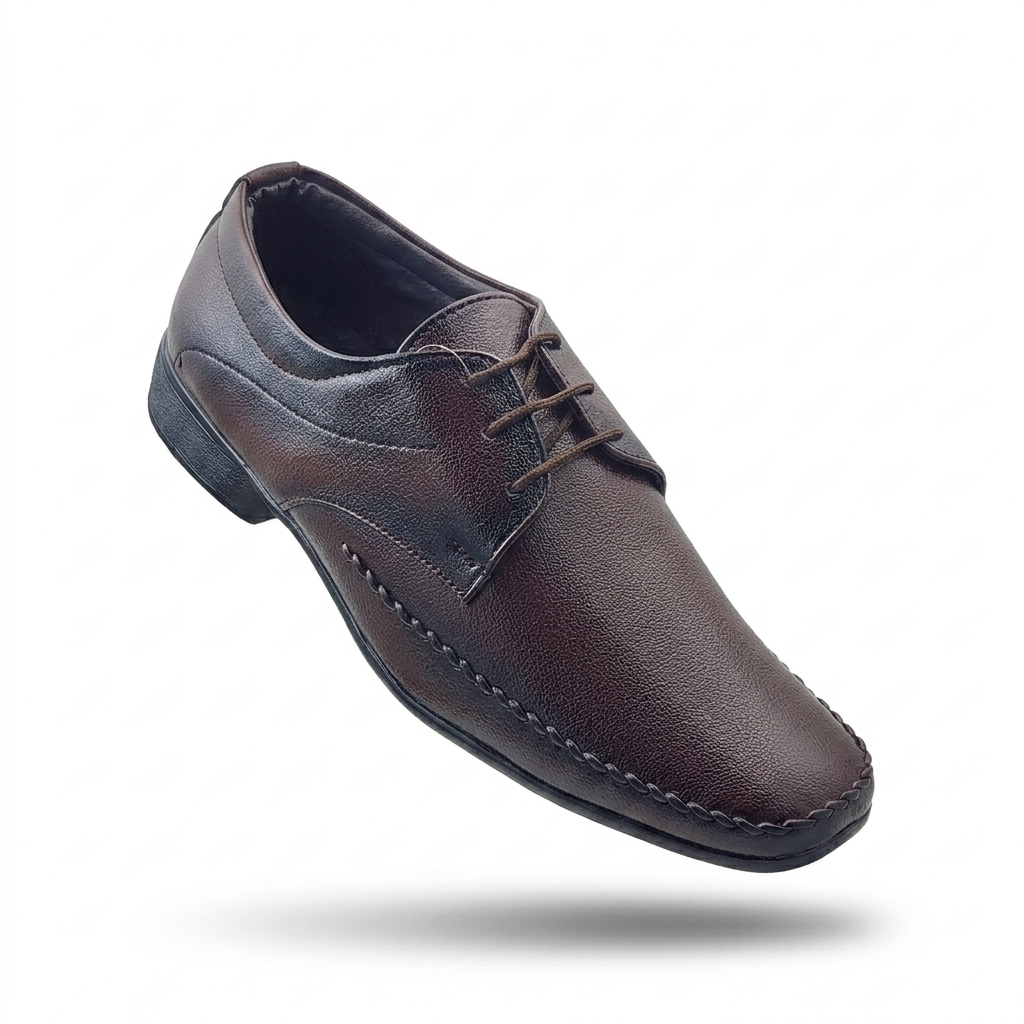 Men's Premium Lace-Up Formal Derby Shoes – Lightweight PU Sole & Cushioned Comfort