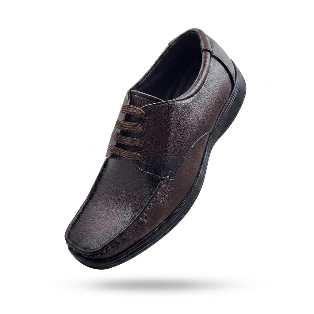 Men's Lace-Up Formal Wear Shoes – Lightweight PU Sole & Cushioned Comfort