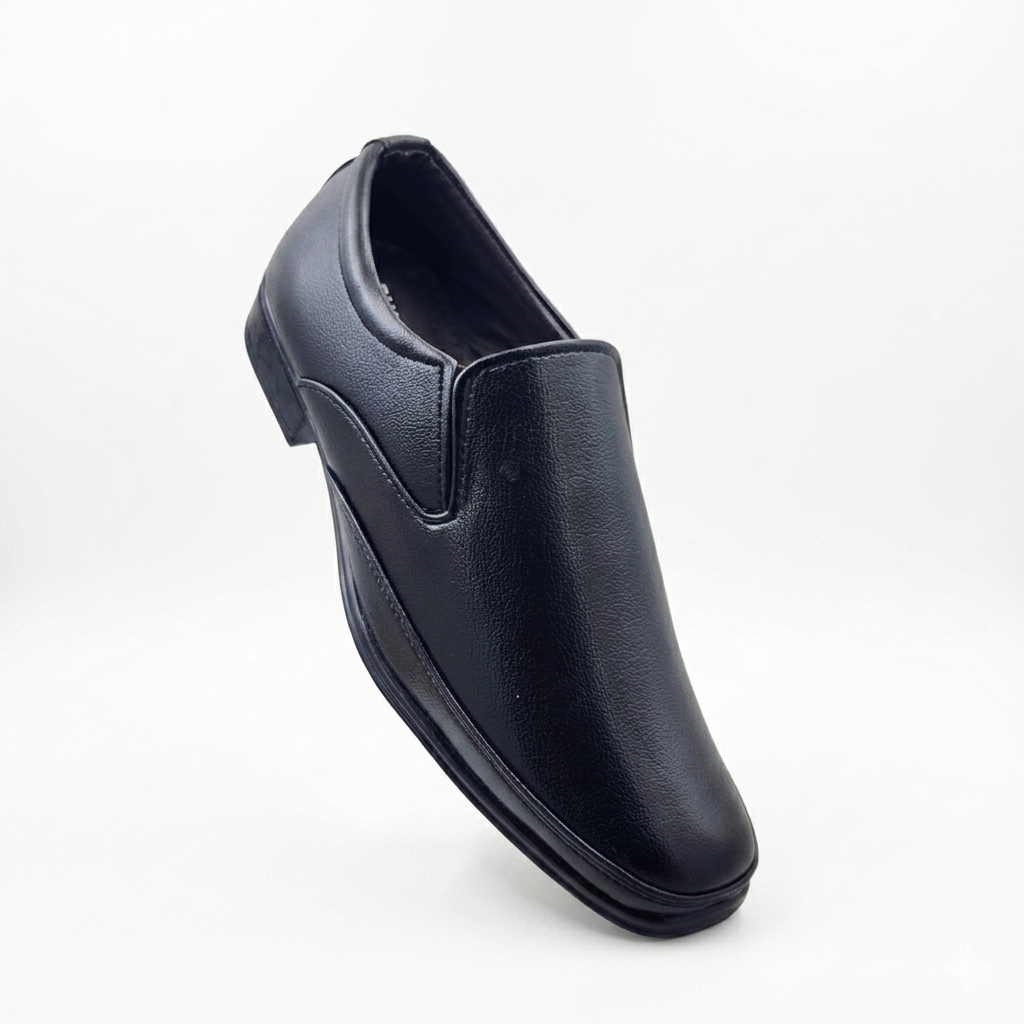 Men's Formal Dress Shoes - Textured Synthetic Leather Derby Shoes for Office Wedding Business | Comfort Cushioned Insoles, Durable Lightweight PU Sole Classic Slip-on Footwear