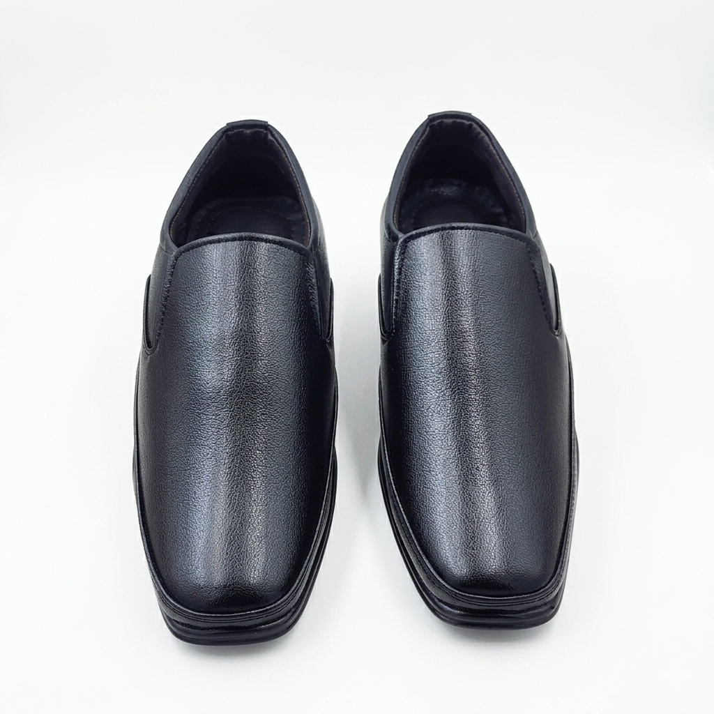Men's Formal Dress Shoes - Textured Synthetic Leather Derby Shoes for Office Wedding Business | Comfort Cushioned Insoles, Durable Lightweight PU Sole Classic Slip-on Footwear