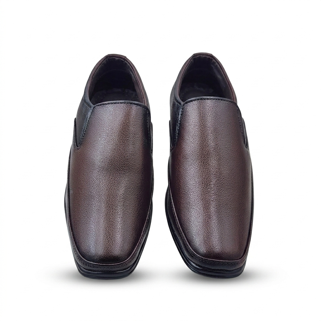 Men's Formal Dress Shoes - Textured Synthetic Leather Derby Shoes for Office Wedding Business | Comfort Cushioned Insoles, Durable Lightweight PU Sole Classic Slip-on Footwear