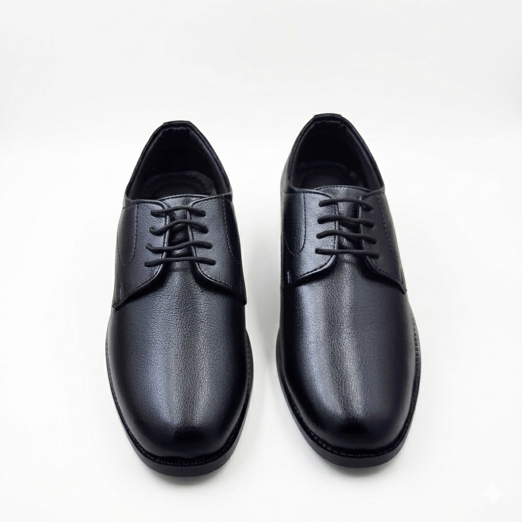 Classic Men's Lace-Up Formal Shoes – Durable Lightweight PU Sole Classic Lace Up Footwear
