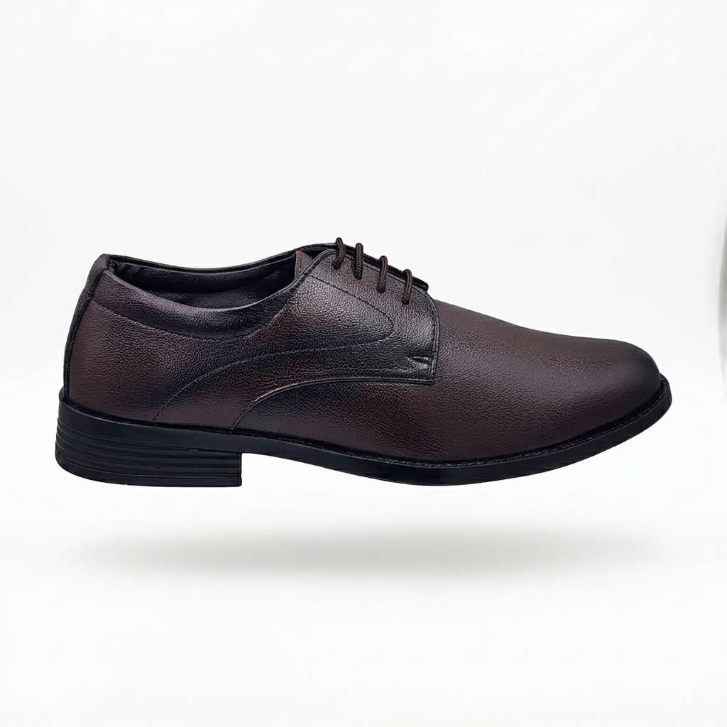 Classic Men's Lace-Up Formal Shoes – Durable Lightweight PU Sole Classic Lace Up Footwear