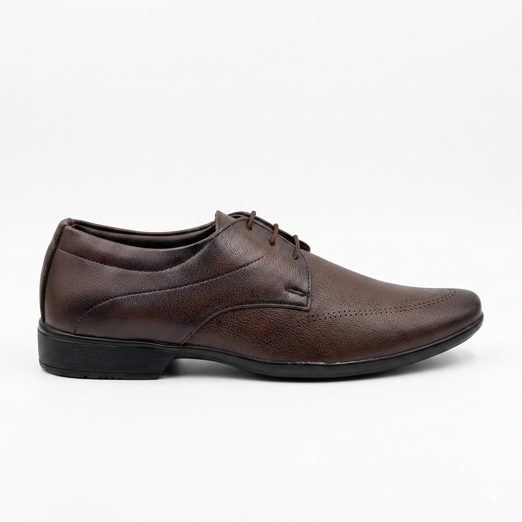 Men's Classic Lace-Up Formal Shoes – Durable Lightweight PU Sole Classic Lace Up Footwear