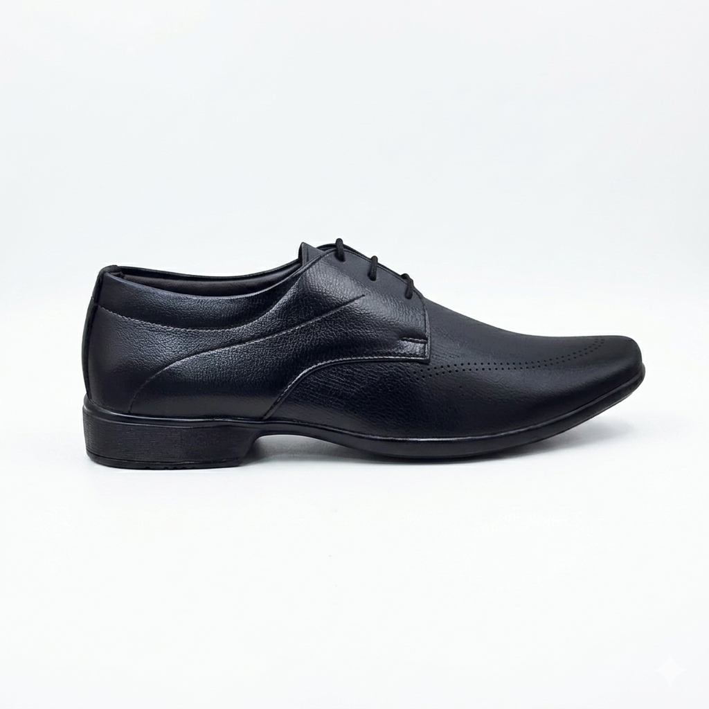 Men's Classic Lace-Up Formal Shoes – Durable Lightweight PU Sole Classic Lace Up Footwear