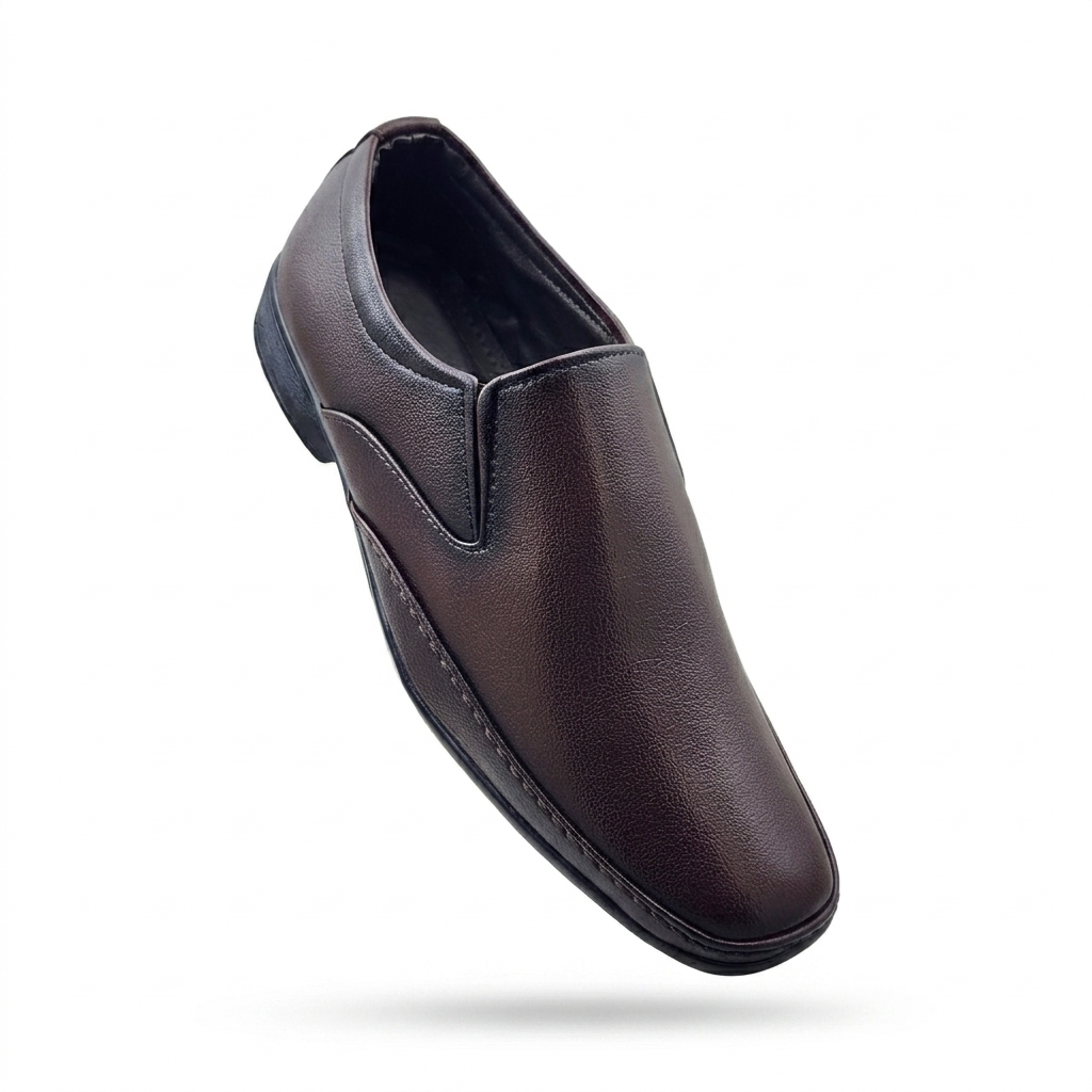 Men's Formal Slip-On Shoes for Corporate Office, Business Meetings & Formal Events, Synthetic Upper, Cushion Padding, and PU Sole