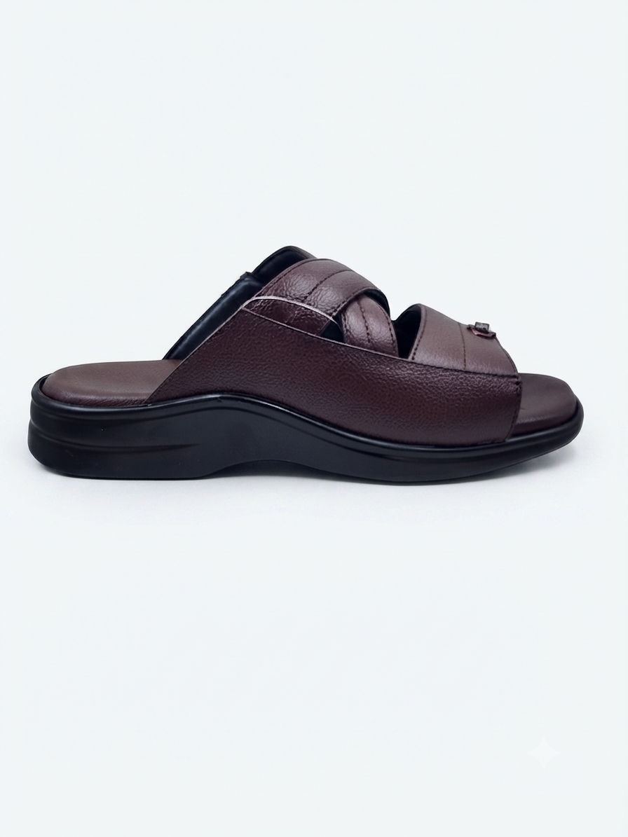 Cushioned chapples with Leather Upper, PU Mix Sole, Soft Padded Footbed & Comfortable Slip-On Design for Daily Wear