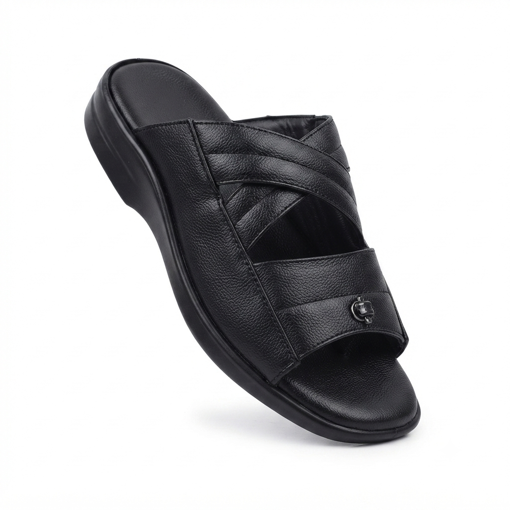 Cushioned chapples with Leather Upper, PU Mix Sole, Soft Padded Footbed & Comfortable Slip-On Design for Daily Wear