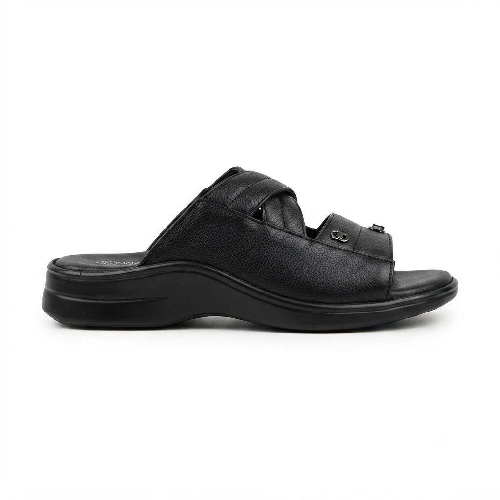 Cushioned chapples with Leather Upper, PU Mix Sole, Soft Padded Footbed & Comfortable Slip-On Design for Daily Wear