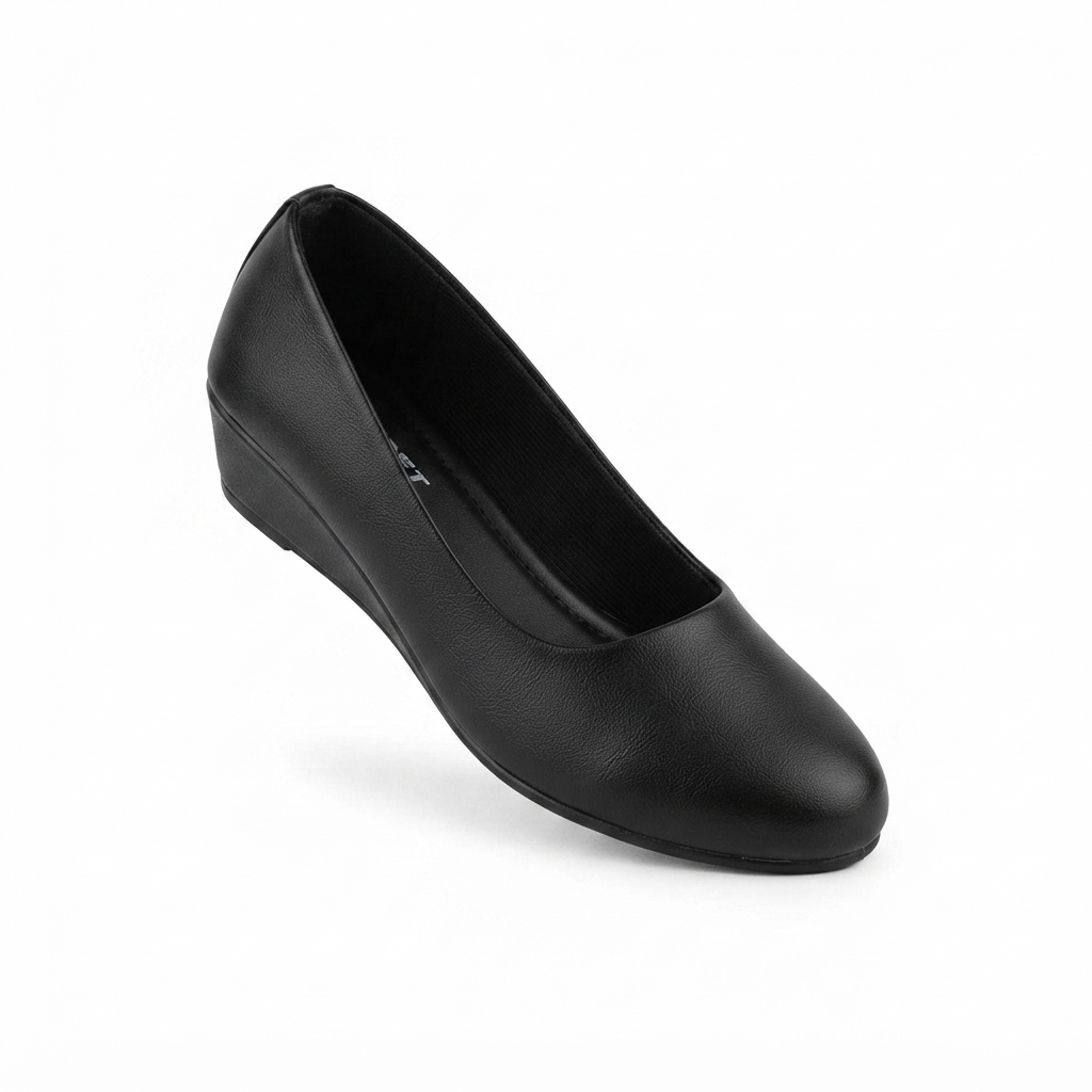Women’s Synthetic Upper Cushioned Bellies with Air Mix Sole | Comfortable Lightweight Slip-On Wedge Heel Shoes for Casual, Office & Daily Wear