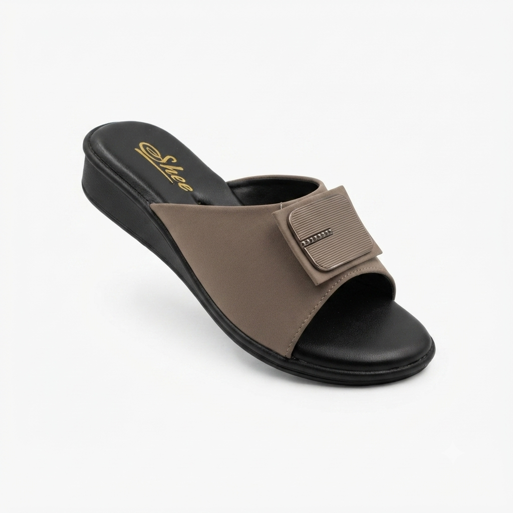 Women's Fashion Cushioned Wedge Sandals | Synthetic Lycra Upper | Airmix Sole | Soft Cushion Padding | Slip-On Open Toe Comfort Sandals for Daily Wear, Casual & Outdoor Use (Copy)