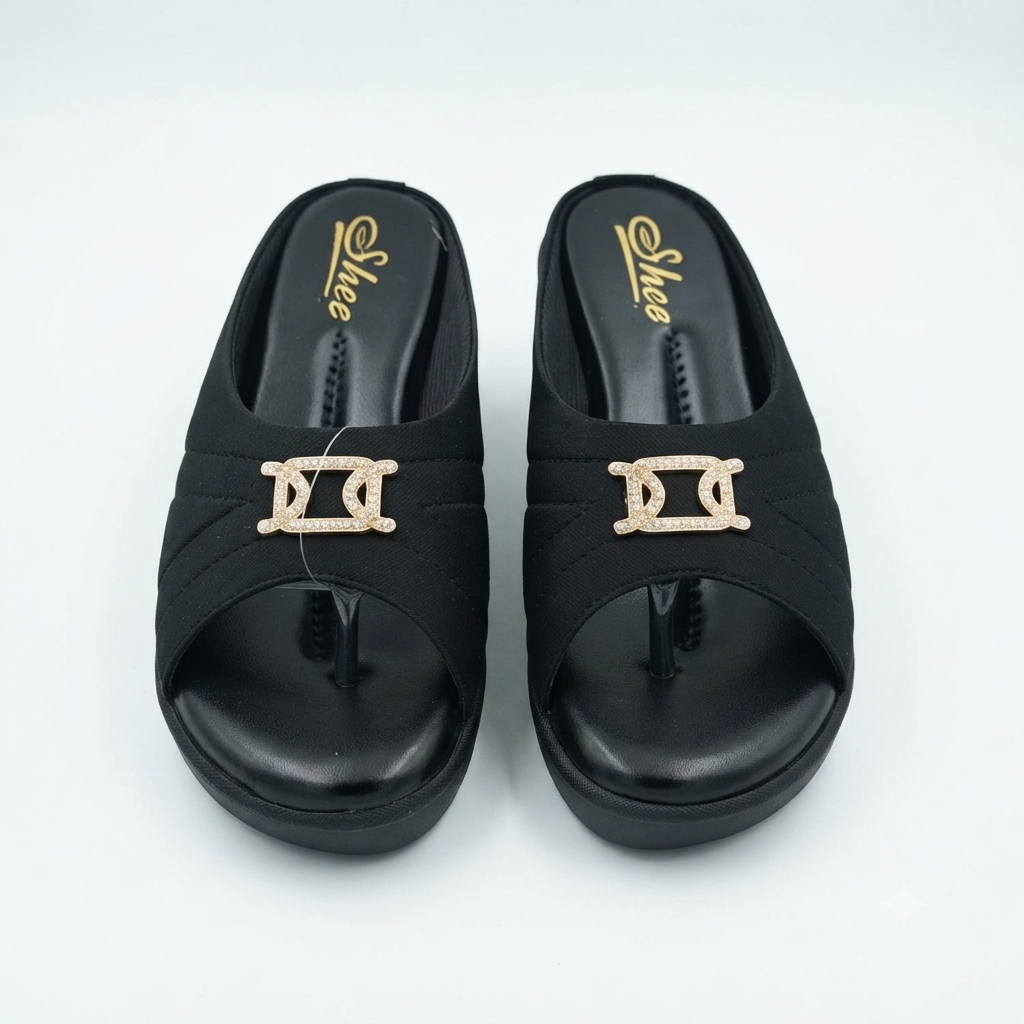 Women's Wedge Sandals with Cushioned Footbed | Synthetic Lycra Upper | Lightweight Airmix Sole | Slip-On Open Toe Comfort Sandals | Soft Padding | Daily Wear Casual Footwear