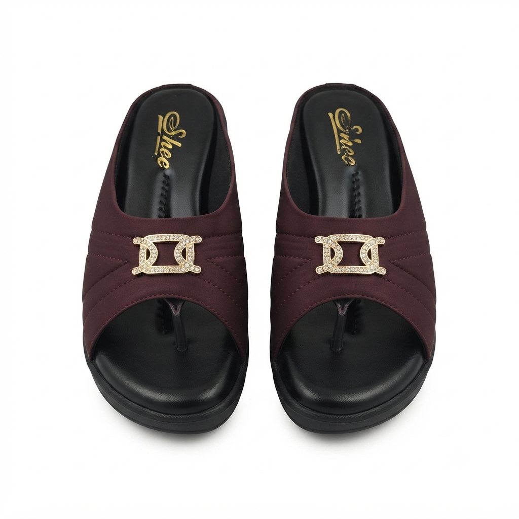 Women's Wedge Sandals with Cushioned Footbed | Synthetic Lycra Upper | Lightweight Airmix Sole | Slip-On Open Toe Comfort Sandals | Soft Padding | Daily Wear Casual Footwear