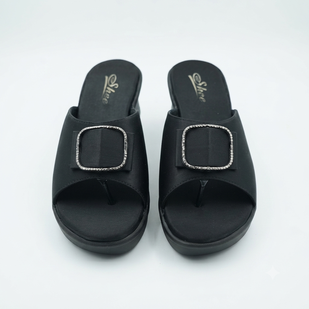 Women's Cushioned Wedge Sandals | Synthetic Lycra Upper | Airmix Sole | Soft Cushion Padding | Lightweight Slip-On Open Toe Comfort Sandals for Daily Wear, Casual & Outdoor Use