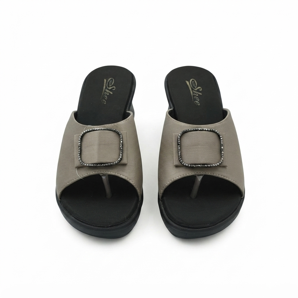 Women's Cushioned Wedge Sandals | Synthetic Lycra Upper | Airmix Sole | Soft Cushion Padding | Lightweight Slip-On Open Toe Comfort Sandals for Daily Wear, Casual & Outdoor Use