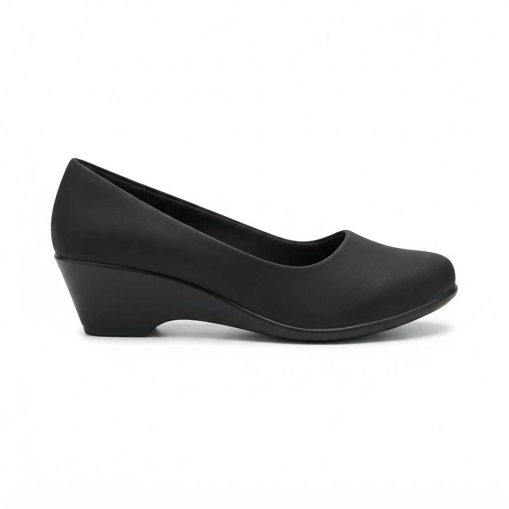 Women’s Lycra Wedge Pumps with PU Sole and Cushion Padding | Stylish Slip-On Formal & Casual Heels
