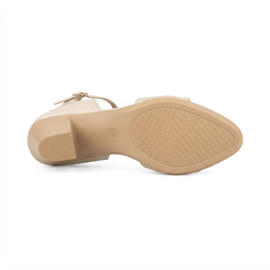 Women’s Synthetic High Heel Pumps with T-Strap Design, PU Sole & Cushion Padding