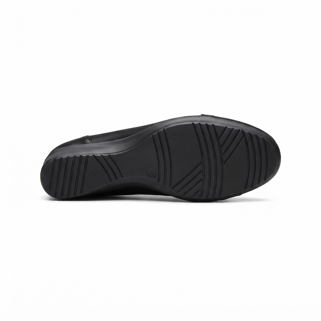 Women’s Synthetic Lycra Wedge Pumps with PU Sole and Cushion Padding