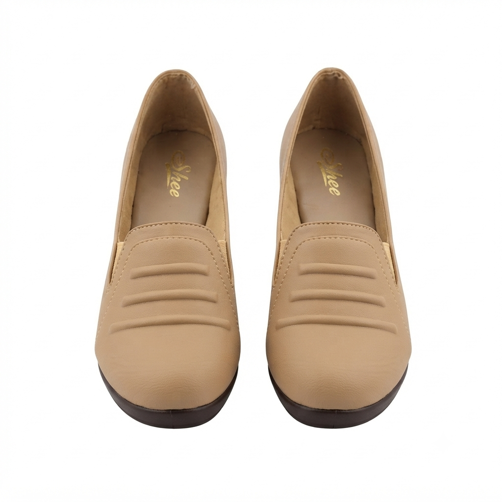 Women’s Synthetic Lycra Wedge Pumps with PU Sole and Cushion Padding
