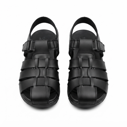 Men's Casual Closed Toe Sandals with Synthetic Upper, Cushioned Footbed and Durable PU Sole | Comfortable Adjustable Strap Sandals for Daily Wear