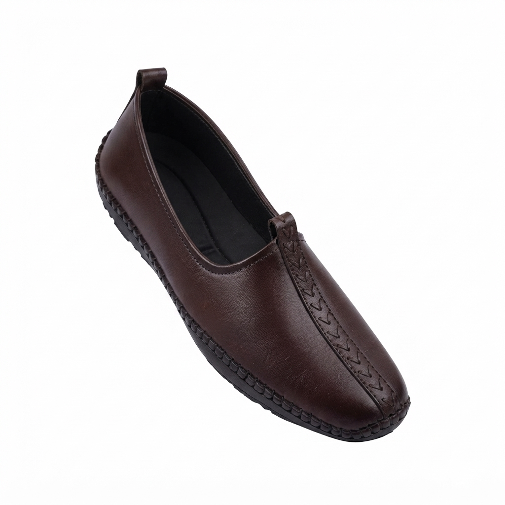 Men's Synthetic Slip-On Loafers For Casual Daily Wear, Cushioned Footbed and Rubber Sole | Stylish Everyday Comfort Shoes for Men