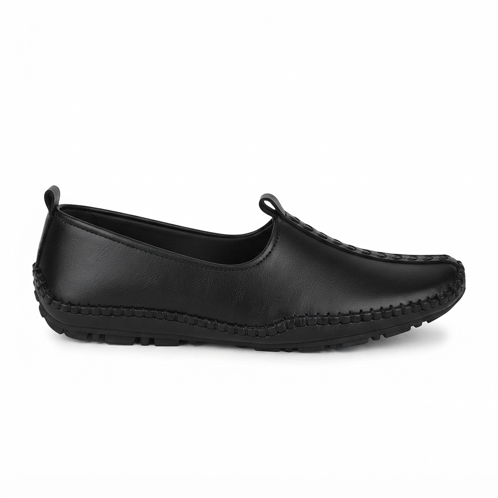 Men's Synthetic Slip-On Loafers For Casual Daily Wear, Cushioned Footbed and Rubber Sole | Stylish Everyday Comfort Shoes for Men